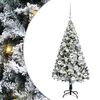 vidaXL Kunstigt juletr&aelig; med stativ Hvid 120 cm PVC og St&aring;l og Plastik