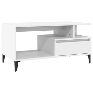 vidaXL sofabord 90x49x45 cm konstrueret tr&aelig; hvid