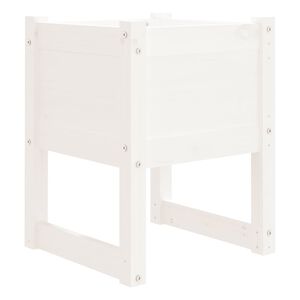 vidaXL plantekasse 40x40x52,5 cm massivt fyrretr&aelig; hvid
