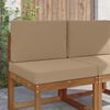 vidaXL Udend&oslash;rs Sofa Pude 2 pcs Gr&aring;brun Polyester