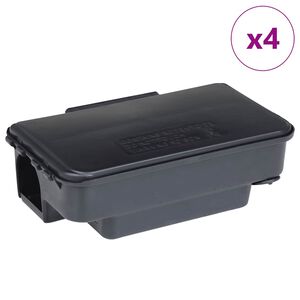 vidaXL musef&aelig;lder 4 stk. 22x12,5x7,5 cm sort