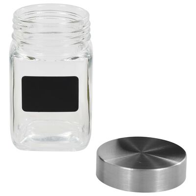 vidaXL opbevaringsglas med etiket 24 stk. 300 ml