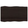 vidaXL bordplade 100x60x(2-6) cm naturlig kant behandlet tr&aelig; m&oslash;rkebrun