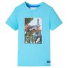 T-shirt til b&oslash;rn str. 104 akvamarinbl&aring;