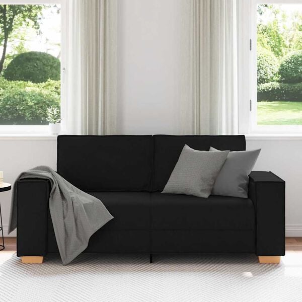 vidaXL 2-personers sofa sort 180x78x84 cm stof