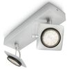 Philips myLiving spotlys Millennium 2 x 4,5 W gr&aring; 531924816