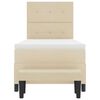 vidaXL Box spring seng med madras Creme 80 x 200 cm Stof