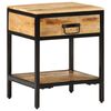 vidaXL Natskab med skuffe Brun 40 x 35 x 50 cm Massivt mangotræ