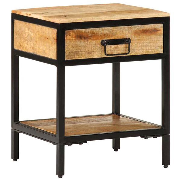 vidaXL Natskab med skuffe Brun 40 x 35 x 50 cm Massivt mangotræ