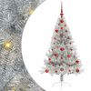 vidaXL Kunstig Forbelyst Juletr&aelig; med 150 LED'er S&oslash;lv 120 cm PET