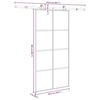 vidaXL skydedør med hardwaresæt 102,5x205 cm sikkerhedsglas aluminium