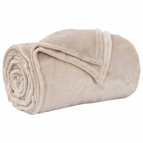 vidaXL Kastet&aelig;pper 6 pcs Beige 240 x 270 cm Fleece