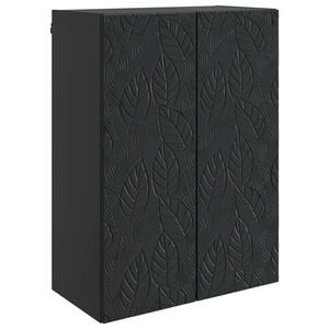 vidaXL V&aelig;gmonteret skab 66 x 34,5 x 90 cm Konstrueret tr&aelig; Sort