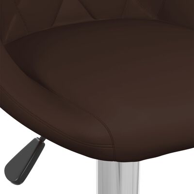 vidaXL barstole 2 stk. kunstlæder brun