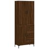 vidaXL h&oslash;jskab 69,5x34x180 cm konstrueret tr&aelig; brun egetr&aelig;sfarve