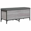 vidaXL opbevaringsb&aelig;nk 102x42x45 cm konstrueret tr&aelig; gr&aring; sonoma-eg