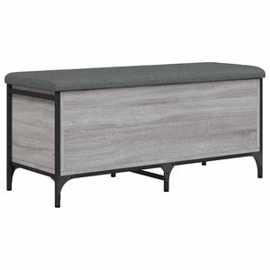 vidaXL opbevaringsb&aelig;nk 102x42x45 cm konstrueret tr&aelig; gr&aring; sonoma-eg