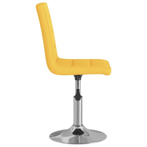 vidaXL drejelig spisebordsstol stof sennepsgul