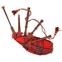 Scottish Great Highland sækkepibe til børn rød tartan