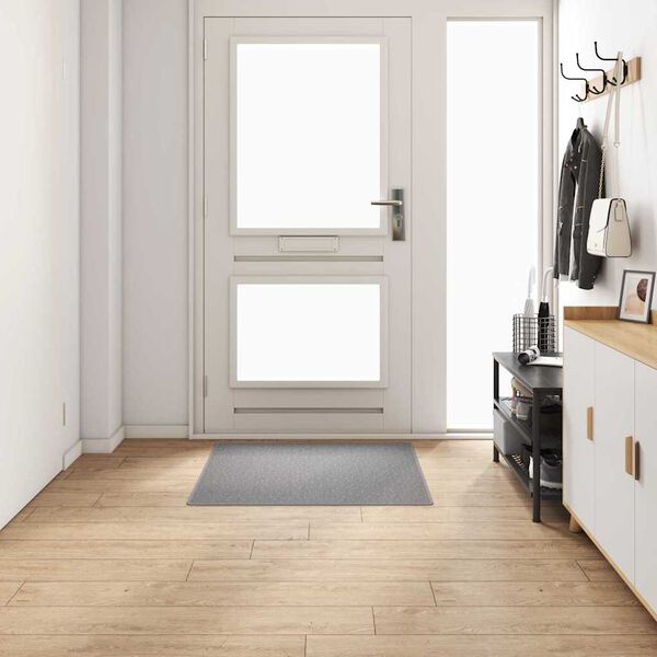 vidaXL T&aelig;ppe Runner Lysegr&aring; 100 x 100 cm 100% Polypropylen