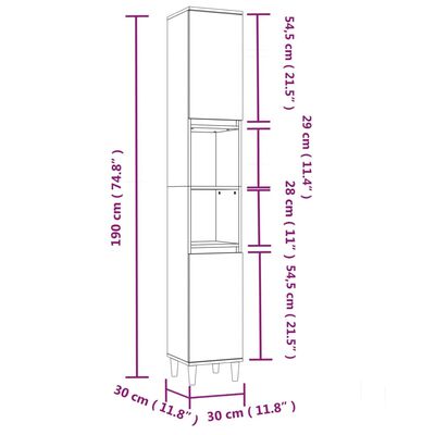 vidaXL møbelsæt til badeværelse 4 dele konstrueret træ hvid
