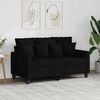 vidaXL 2-personers sofa 120 cm stof sort