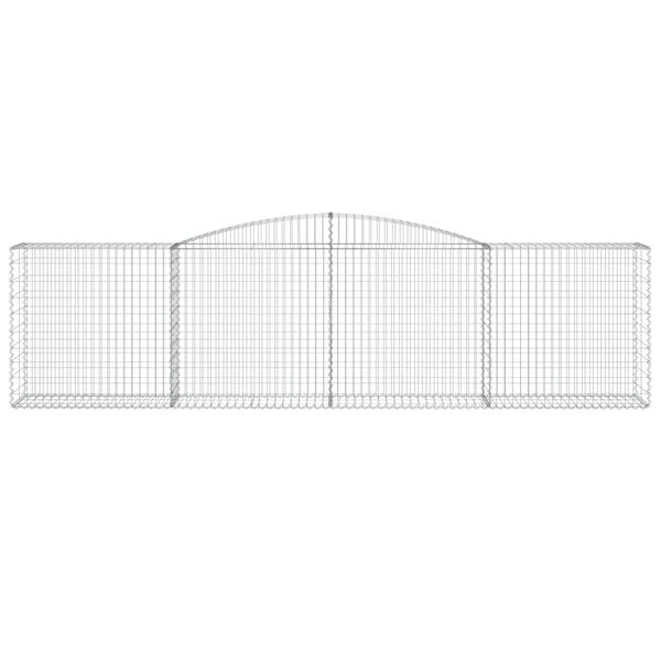 vidaXL buede gabionkurve 20 stk. 400x50x100/120 cm galvaniseret jern