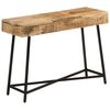 vidaXL konsolbord 105x35x75 cm massivt ru mangotræ og jern