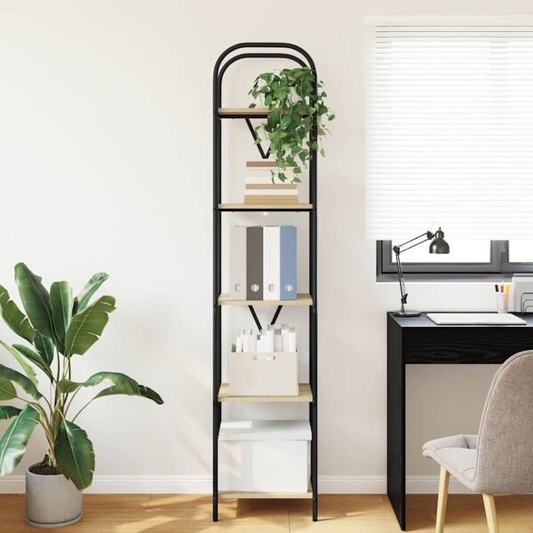 vidaXL Bogreol Sonoma eg 40 x 30 x 183 cm Konstrueret tr&aelig;