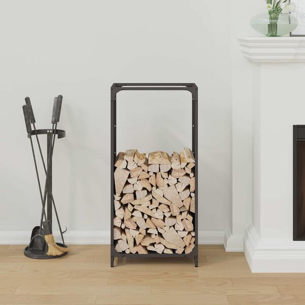 vidaXL br&aelig;ndestativ 44x28x90 cm koldvalset st&aring;l sort