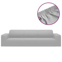 vidaXL elastisk 4-personers sofabetræk polyesterjersey grå