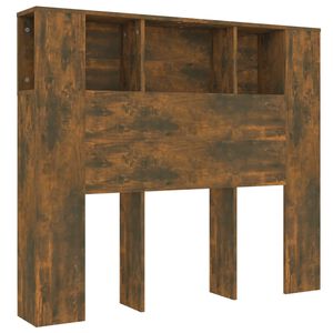 vidaXL sengegavl med opbevaring 120x18,5x102,5 cm r&oslash;get egetr&aelig;sfarve
