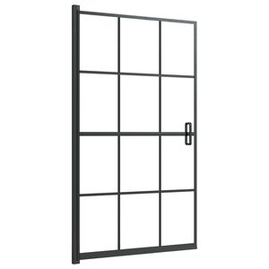 vidaXL bruseafsk&aelig;rmning 80x140 cm sikkerhedsglas sort
