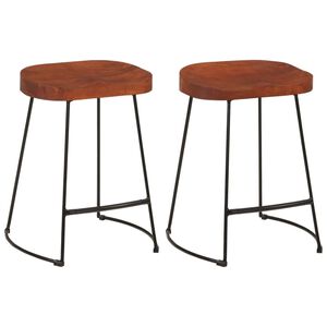 vidaXL Gavin-barstole 2 stk. 45x38x53 cm massivt mangotr&aelig;