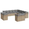 vidaXL sofas&aelig;t til haven 13 dele med hynder polyrattan beige