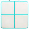 vidaXL oppustelig gymnastikm&aring;tte m. pumpe 200x200x15 cm PVC gr&oslash;n