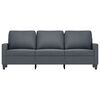 vidaXL 3-personers sofa 180 cm fl&oslash;jl m&oslash;rkegr&aring;