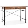 vidaXL skrivebord med skuffe 110 x 55 x 75 cm egetr&aelig;sfarve