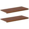 vidaXL Vindueskarme 2 stk. M&oslash;rk Brun 100 x 40 x 2 cm Massivt Eg Tr&aelig;