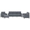 vidaXL sofas&aelig;t 4 dele velour m&oslash;rkegr&aring;