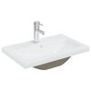 vidaXL indbygget h&aring;ndvask med hane 61x39x18 cm keramisk hvid