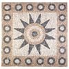 vidaXL Mosaikfliser med blomsterdesign Flerfarvet 120 x 120 cm Marmor