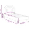 vidaXL Sengestel til tumling med hovedgærde Creme 70 x 140 cm Fløjl