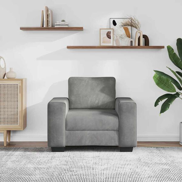 vidaXL sofastol 100x77x82 cm fl&oslash;jl lysegr&aring;