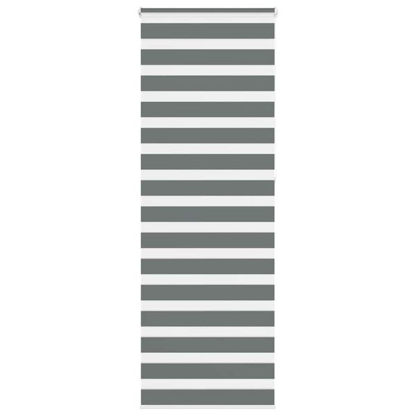 vidaXL zebragardin m&oslash;rkegr&aring; 80x230 cm stofbredde 75,9 cm polyester