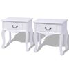 vidaXL sengeborde 2 stk. MDF hvid