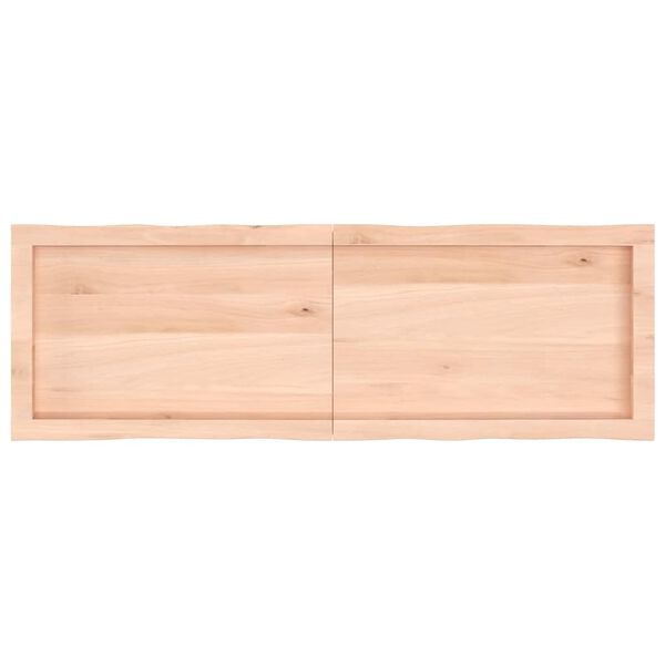 vidaXL bordplade 120x40x(2-4)cm naturlig kant ubehandlet massivt tr&aelig;