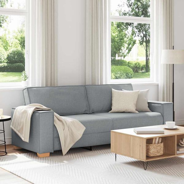 vidaXL 3-personers sofa lysegrå 180 cm stof