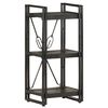 vidaXL bogreol m. 3 hylder 40x30x80 cm massivt mangotr&aelig; sort