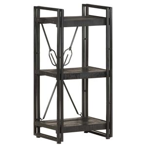 vidaXL bogreol m. 3 hylder 40x30x80 cm massivt mangotr&aelig; sort